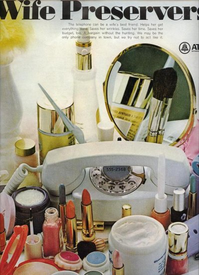 Vintage 1967 Wife Preservers AT&T Princess Phone AD