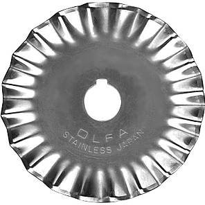 Olfa Stainless Steel 45mm Pinking Blade PIB45-1 ~ Reduce Raveling / Fraying ~ Makes a Unique Edge!