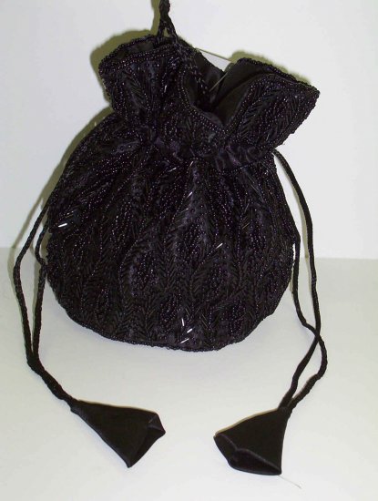 Pull String bag totally black