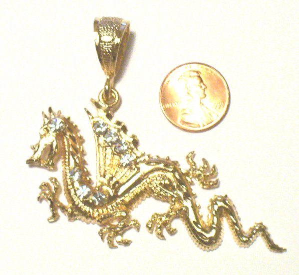 Gold Filled Dragon Pendant