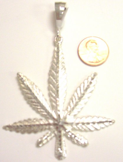 Sterling Silver Mens Leaf