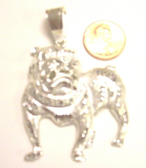 Sterling Silver Mens Bull Dog
