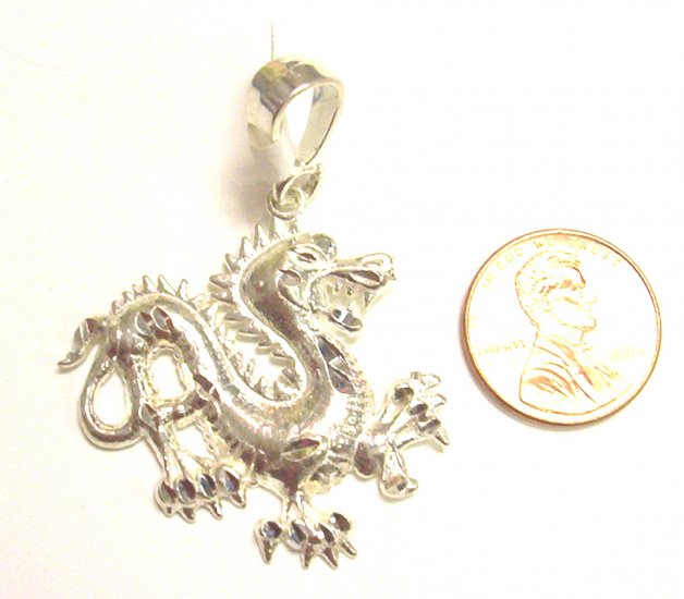 Sterling Silver Mens Dragon