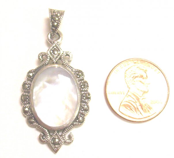 Sterling Silver Women Pendant Oval