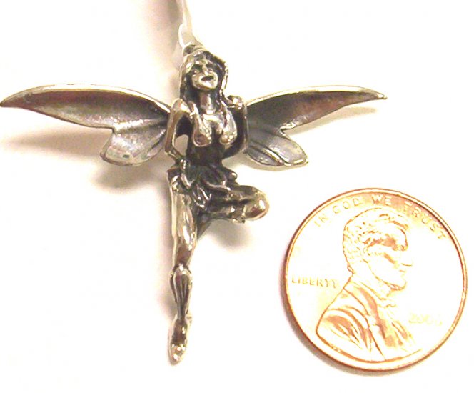 Sterling Silver Women Pendant Fairy