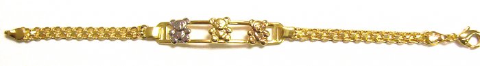 Gold Filled Women's Bracelet - Teddy Bear