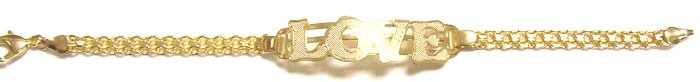 Gold Filled Women's Bracelet-love