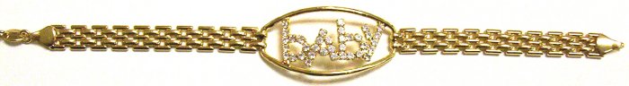 Gold Filled Women's Bracelet - Baby with Stones