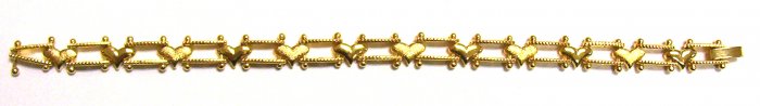 Gold Filled Women's Bracelet - Heart Link