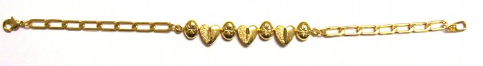 Gold Filled Women's Bracelet - Heart Link
