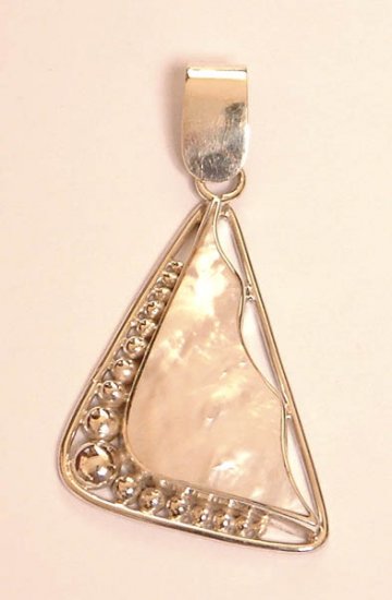 MOP Sail Sterling Silver Pendant