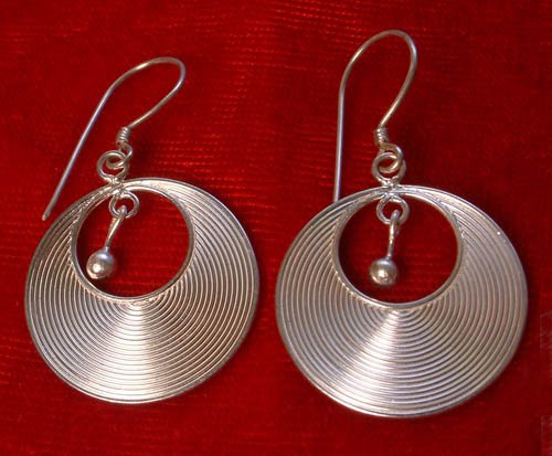 Round Sterling Silver Earrings