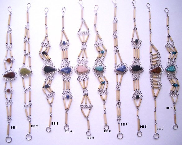 Incan Bamboo & Gemstone Bracelet