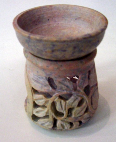 Stone Oil Burner- Leaves Column