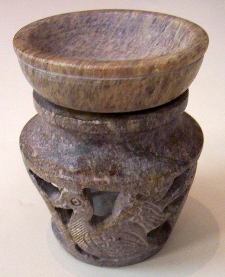 Stone Oil Burner-Bird Column