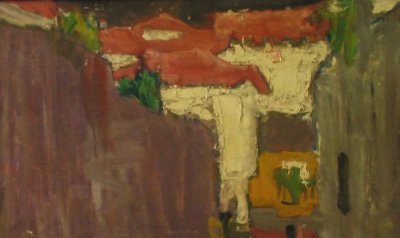 Barcelona By Carmel Artist Victor Di Gesu Original Oil Painting - Framed Artwork