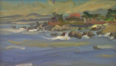 Lover's Point, Framed Oil Painting on Canvas By Carmel Artist Victor Digesu '85 - Framed Artwork