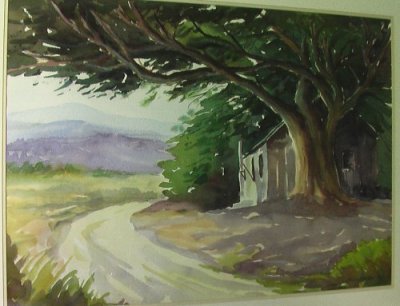 Whalers Cabin By Helen Barker Watercolor on Archival Paper - Framed Artwork