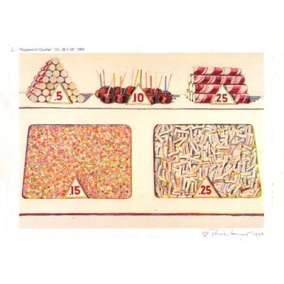 Peppermint Counter, Print Signed By Wayne Thiebaud 1994 - Framed Artwork