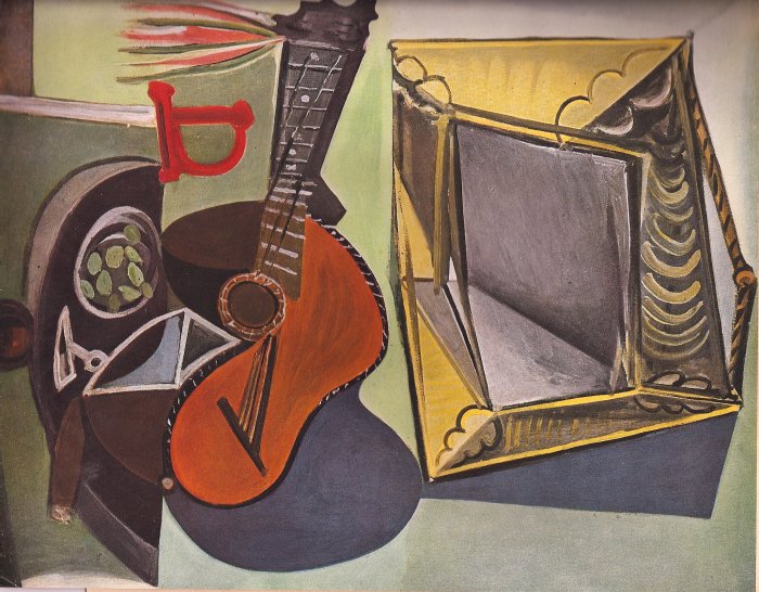 Nature Morte A La Guitare 1942 Lithograph By Pablo Picasso Published By Verve - Framed Artwork