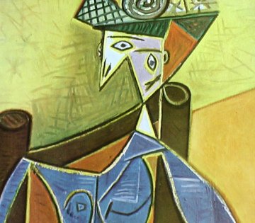 Femme Dans Un Fauteuil Lithograph 1941 By Pablo Picasso Published By Verve Magazine - Framed Artwork