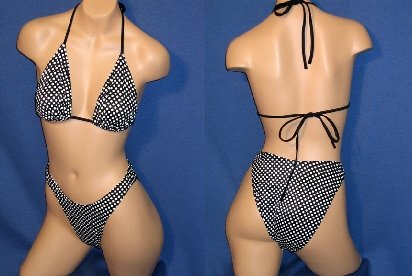 String Bikini - Black/White