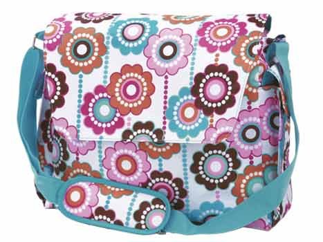 FREE SHIP Crazy Daisy Baby Blue Diaper Bag by Room It Up / RoomItUp FREE SHIP USA