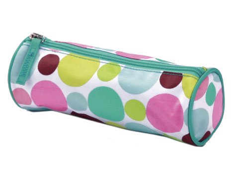 FREE SHIP Polka Dot Green Pencil Brush Case by RoomItUp / Room It Up FREE SHIP - USA