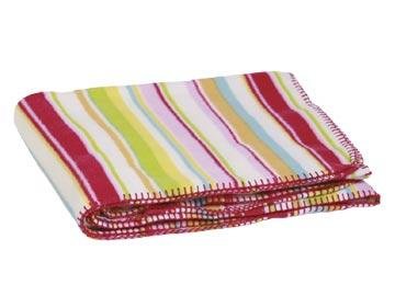 FREE SHIP Pink Preppy Stripe Fleece Blanket by RoomItUp / Room It Up FREE SHIP - USA