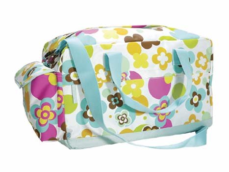 FREE SHIP Flower Polka Dot Duffle Bag Tote by RoomItUp / Room It Up FREE SHIP - USA