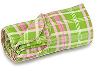 FREE SHIP Pink Green Plaid Fleece Blanket by RoomItUp / Room It Up FREE SHIP - USA