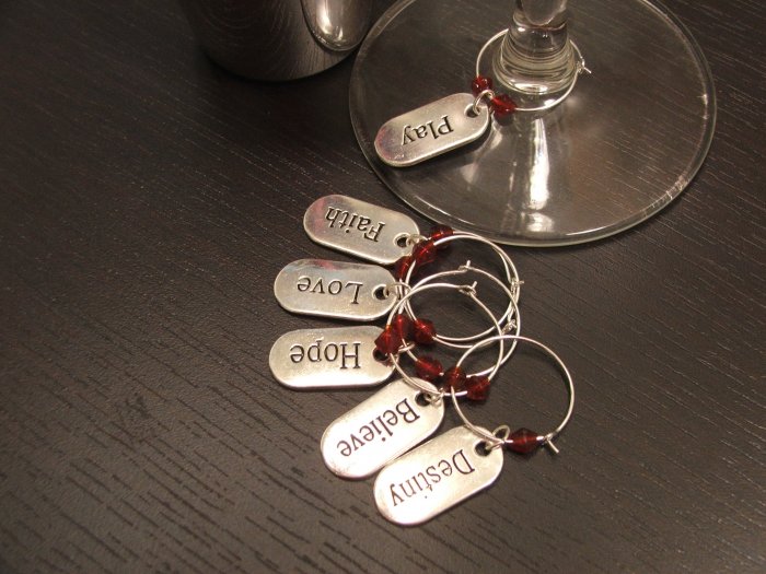 Martitni and Champagne Glass Charms