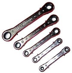 5 Pc Flat Ratchet Wrench Set 1068