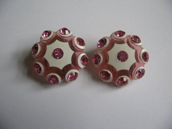 PINK CANDY BAKELITE EARRINGS