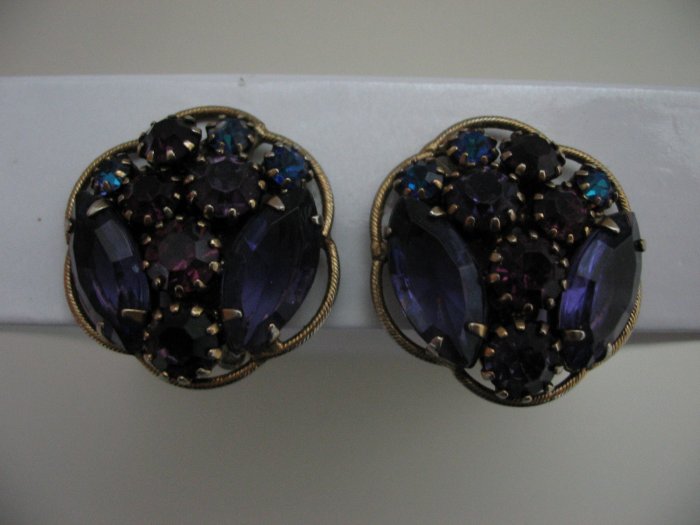 PURPLE GOLD EARRINGS