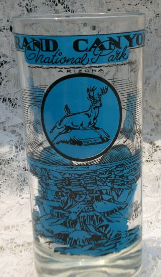 Vintage Grand Canyon National Park Arizona Souvenir Glass
