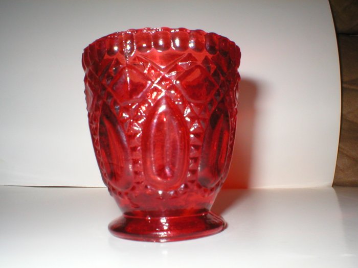 Vintage Flash Ruby Red Glass Candle Votive Holder