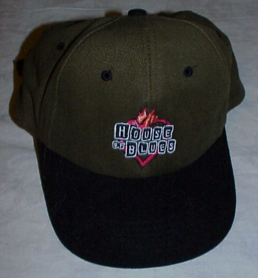 HOUSE OF BLUES Chicago Army Green & Black Baseball Cap Hat
