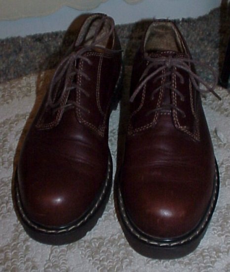 Women's PRIMA ROYALE Uni-Trend Brown Leather Lace-Up Shoes Size 8.5 (8 1/2)