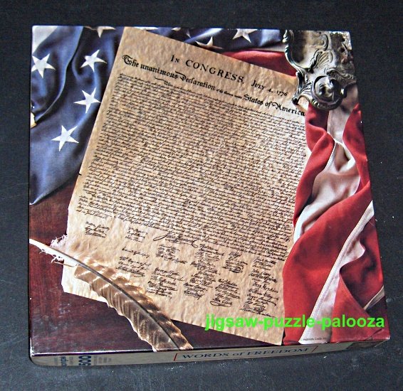 SOLD Springbok 500 Piece Jigsaw Puzzle Words of Freedom PZL2442 Declaration of Independence COMPLETE