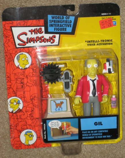 SOLD Gil Series 11 WOS Interactive Figure Simpsons Fox TV Show Playmates Toys World of Springfield
