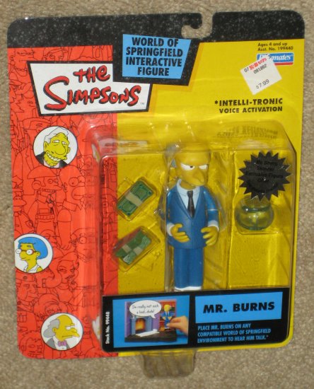SOLD OUT Mr. Burns Re-Release Blue Suit Variant WOS Interactive Figure The Simpsons Playmates