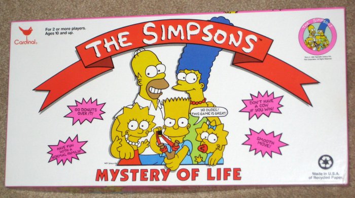 SOLD The Simpsons Mystery of Life Board Game Fox TV Show 1990 Cardinal Industries Never Played