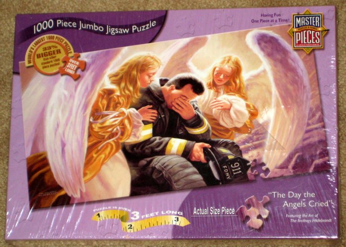 SOLD Day the Angels Cried 1000 Piece Jumbo Jigsaw Puzzle 911 NYPD MasterPieces 70331 SEALED 2001 NEW