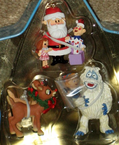 SOLD Rudolph the Red Nosed Reindeer Island of Misfit Toys Mini Ornament Set in Star Tin