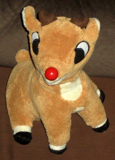 singing rudolph plush toy