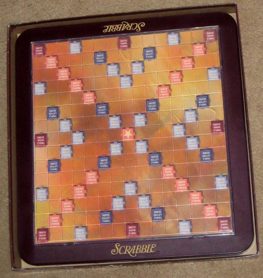 SOLD Deluxe Edition Scrabble Crossword Game Collectors Edition Turntable Board Rotating Hasbro 1999