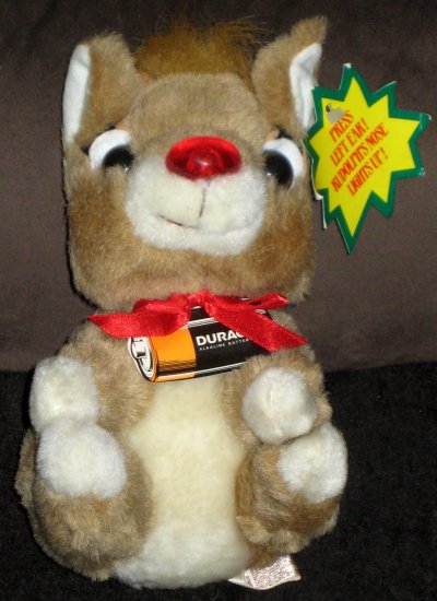 SOLD My Little Rudolph the Red Nosed Reindeer Plush 8 Inch Applause Duracell Batteries 1993