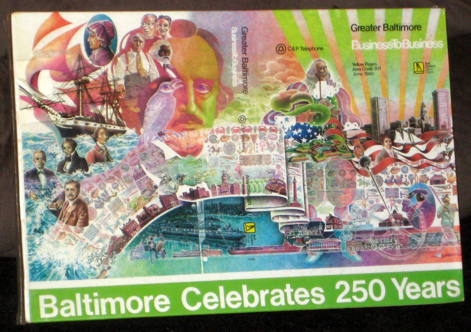 Baltimore Celebrates 250 Years 500 Piece Jigsaw Puzzle Maryland C&P Telephone Babe Ruth