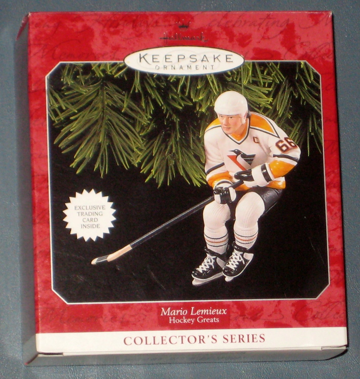 SOLD Mario Lemieux Hockey Greats Hallmark Keepsake Ornament Pittsburgh Penguins NHL NIB 1998